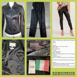 Wilson Leather Maxima Thinsulated 3M 100% Leather Jacket/Leather Pants XS/2